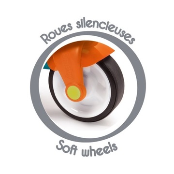 Smoby Jeździk Skuter Niebiesko Pomarańczowy ciche koła 721001