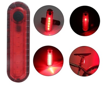 LAMPKA ROWEROWA TYLNA LED LAMPKI ROWEROWE USB OŚWIETLENIE AKUMULATOROWA
