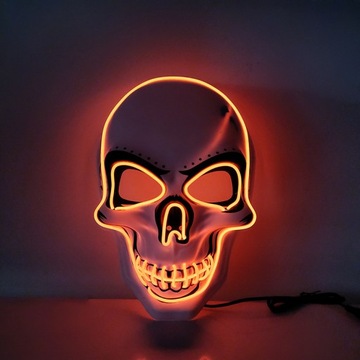 Хэллоуин Череп Ужас Клоун Светящаяся Маска LED