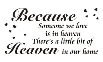 Napis na ścianę, naklejka - Because someone... 53