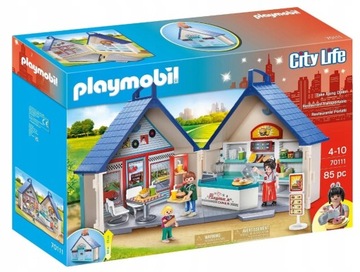 Playmobil 70111 City Life Przenośny Dom Imbis Bar Restauracja
