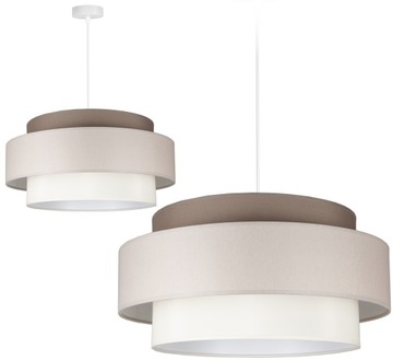 LAMPA WISZĄCA SUFITOWA ŻYRANDOL ABAŻUR NOWOCZESNA DO SALONU I POKOJU LED