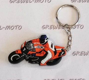 Breloczek gumowy MOTOCYKL zawieszka do kluczy