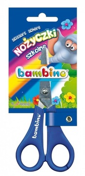 ШКОЛЬНЫЕ НОЖНИЦЫ BAMBINO С ПРАВИЛЬКОМ, КРУГЛЫЕ, БЕЗОПАСНЫЕ