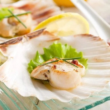 Большие натуральные ракушки из морских гребешков ручной работы.