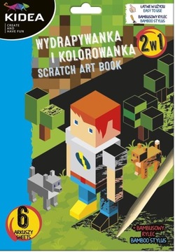 KIDEA WYDRAPYWANKA KOLOROWANKA DLA FANÓW MINECRAFT