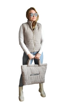 БОЛЬШАЯ СТЕГАНАЯ СПОРТИВНАЯ СУМКА-ШОППЕР ЖЕНСКАЯ А4