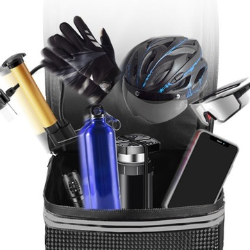 TYLNY BAGAŻNIK ROWEROWY TORBA POD SIEDZENIE TORBA NA BAGAŻ ROWEROWY TORBA ODBLASKOWA 15L