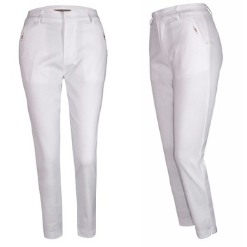ELEGANCKIE SPODNIE CYGARETKI Push-up ZWĘŻANE 46