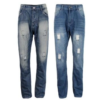 Ripped Straight Jeans Authentics Męskie spodnie 36