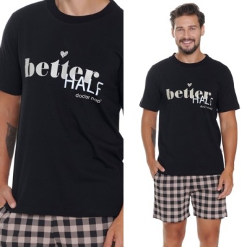 Piżama męska Doctor Nap 5342 black XXL / 52 czarny