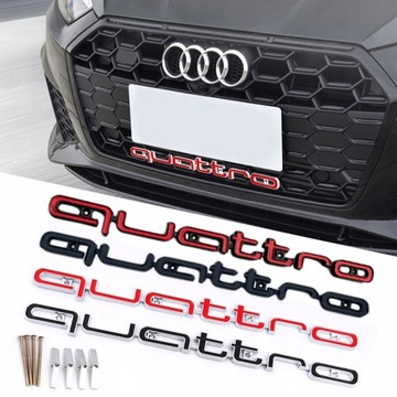 Audi Quattro Emblemat Znaczek Logo Napis Grill