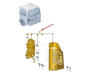 VW TRANSPORTER T6 ZADNÍ LEVÉ SVĚTLO