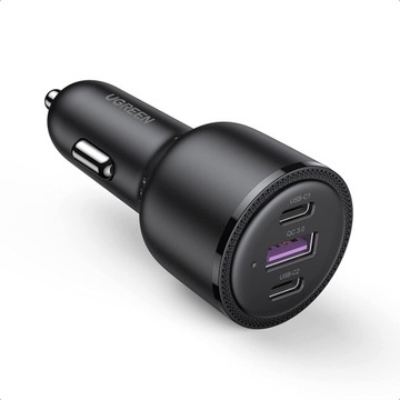 Ugreen ładowarka samochodowa 2x USB Typ C / 1x USB