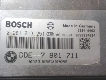 BMW 5 E61 2.0 D 06R KOMBI ŘÍZENÍ JEDNOTKA MOTORU 7801711 0281013251