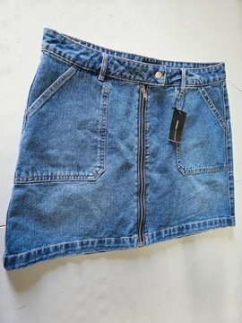 Papaya spódnica mini jeansowa zamek 42