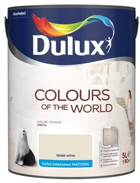 FARBA DULUX KOLORY ŚWIATA- białe wino, 5l