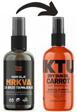 MRKVA TINCTURA Dry Sun Oil Carrot Масло для сухого загара 10 SPF 100мл