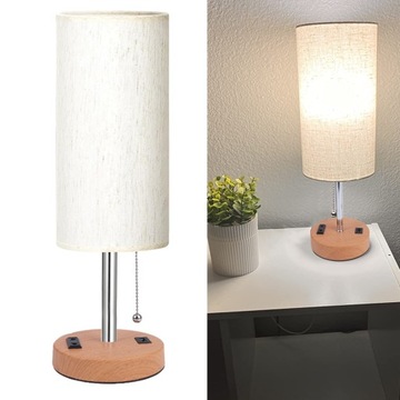 LAMPA STOŁOWA ZAPINANA NA ZAMEK TRÓJKOLOROWA Z ABAŻUREM