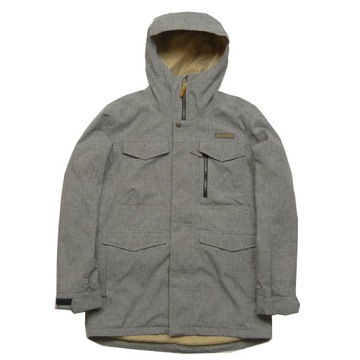 BURTON DryRide męska szara kurtka snowboardowa narciarska z kapturem S / M