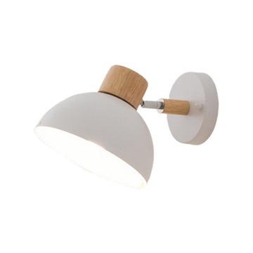 Lampa ścienna w stylu nordyckim Kinkiety Oprawa Lampka nocna do czytania E27 Biała