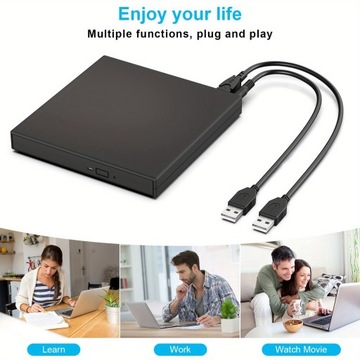 Внешний оптический привод DVD USB2.0 Проигрыватель компакт-дисков/DVD-ROM Устройство чтения Устройство записи