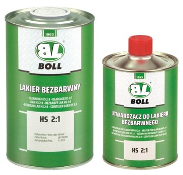 BOLL lakier bezbarwny 1L HS HighSolid 2:1 + utwardzacz 500ml