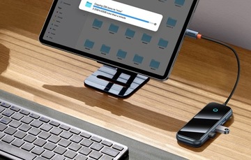 ПОРТАТИВНЫЙ АДАПТЕР-ХАБ BASEUS USB-C 4IN1 4X USB-A 3.0 500 МБ/С OTG PLUG&PLAY