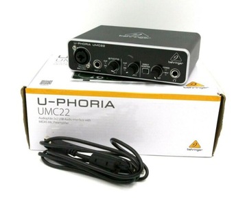 USB-ИНТЕРФЕЙС BEHRINGER UMC 22 С ПРЕДУСИЛИТЕЛЕМ MIDAS