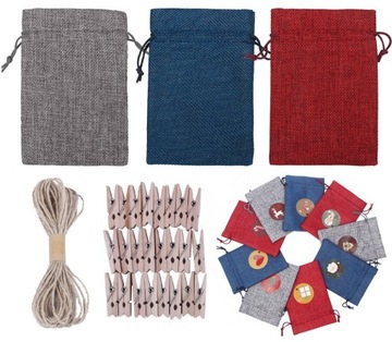 АДВЕНТ-КАЛЕНДАРЬ ДЛЯ ДЕВОЧКИ СУМКИ своими руками ПОДВЕСНОЙ НАБОР ИЗ 24 ПОДАРКОВ