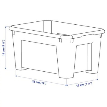 IKEA Container Box Samla 28x19x14cm /5l