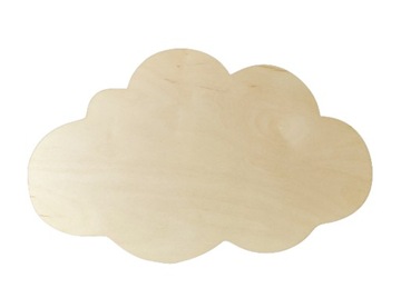 Lampka LED chmurka natural drewniana, kinkiet 230v