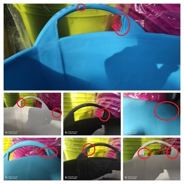 Гибкий контейнер ведро сгибает корзина 42L светлый и прочный бирюзовый