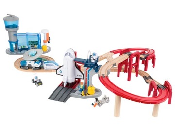 Космическая станция «Деревянный поезд» Playtive 75 деталей