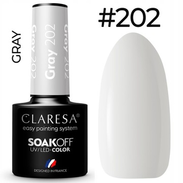 Claresa Hybrid Varnish Grey 202 СЕРЫЕ ЛАКИ