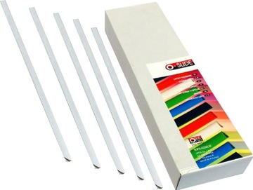 Listwy wsuwane Opus 6mm do 25 kartek - Białe
