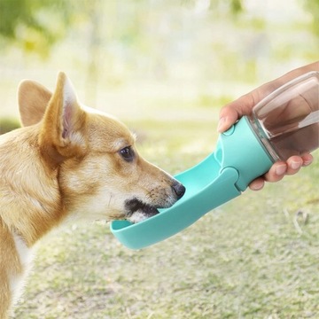 ТУРИСТИЧЕСКАЯ БУТЫЛКА С МИСКОЙ ДЛЯ СОБАК 350МЛ