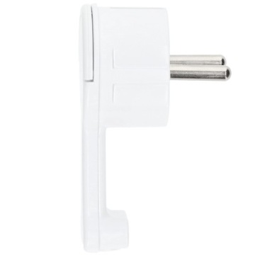 Вилка плоская угловая с заземлением Uni-Schuko 16А белая