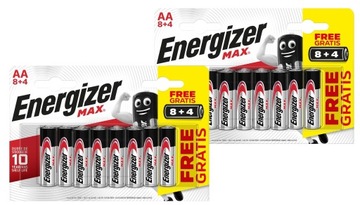 24x Bateria alkaliczna Energizer MAX AA LR6 grube paluszki