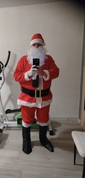 Костюм Деда Мороза, ПУШИК, БОЛЬШОЙ джутовый мешок, ХОРОШИЙ подарочный пакет.