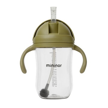 MININOR BIDON ZE SŁOMKĄ 330 ML MOSS GREEN