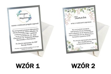 ZAPROSZENIE NA CHRZEST ŚWIĘTY SREBRNE wybór wzorów