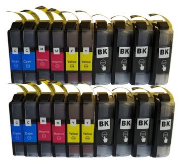 20x Tusze do Brother LC123 DCP-J4110DW MFC-J470DW