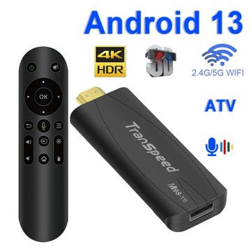 Transpeed TV Stick Android 13 ATV с приложением 4K 3D TV Box