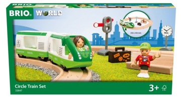 BRIO WORLD DREWNIANA KOLEJKA Z POCIĄGIEM PASAŻERSKIM FIGURKI + AKCESORIA