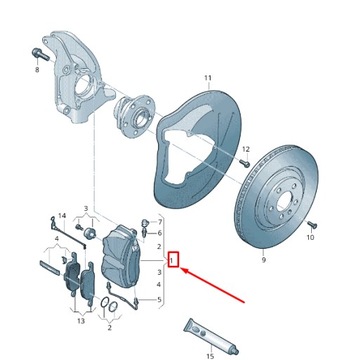 AUDI TT FV FRONTA LEFT BRAKE CALIPER 8S0615107K