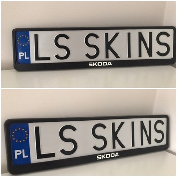 Рамка номерного знака Skoda / 2 шт.