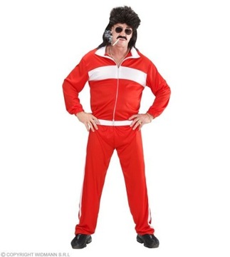 STRÓJ DRESIARZ LATA 80 90 CZERWONY DISCO POLO L