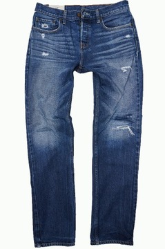 HOLLISTER SLIM STRAIGHT VINTAGE JEANS spodnie męskie PREMIUM 32/32 pas 82