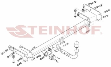 NOVÝ ZAŘÍZENÍ(HÁK) TÁŽNÝ DO FORD EDGE SUV 08.2015- F-207 STEINHOF 2200 KG